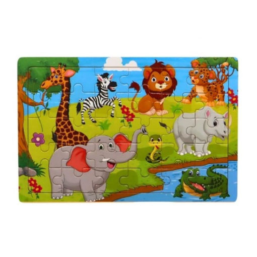 Picture of WOODEN PUZZLE 30PIECES JUNGLE 15X22.5CM